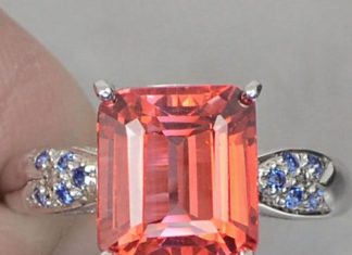 Birthday Gifts Ideas : NEW A Vintage 5.8CT Emerald Cut Pink Orange by JoyofLondon on Etsy