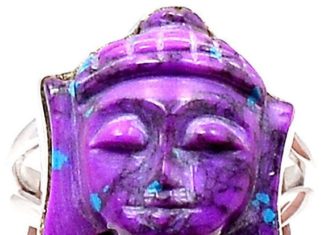 Birthday Gifts Ideas : NEW Rare Vintage Carved Buddha Purple Mohave by JoyofLondon