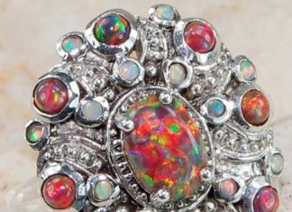 Birthday Gifts Ideas : NEW A Natural Vintage 3CT RARE Red Fire Opal & Opal by JoyofLondon