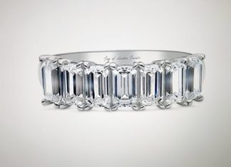 Birthday Gifts Ideas : The Briana, A Museum Perfect 3.6TCW Emerald Cut Russian Lab Diamond Half Eternit…