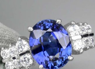 Birthday Gifts Ideas : Vintage 4.91CT Oval Cut Kashmir Blue Sapphire Round Diamond Cut White Sapphire A…
