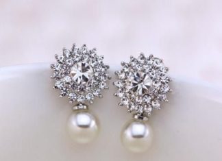 Birthday Gifts Ideas : Vintage Austrian Crystal & White Pearl 925 Sterling by JoyofLondon