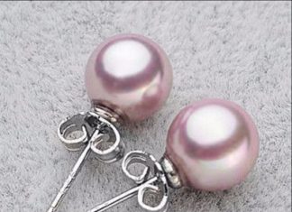 Birthday Gifts Ideas : Vintage Japanese Akoya 8mm Pink Pearl Wedding Bridal Bridesmaid Stud Earrings
