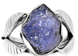Birthday Gifts Ideas : Vintage Natural Rough Blue Tanzanite 925 Sterling by JoyofLondon