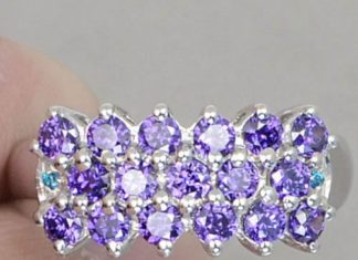 Birthday Gifts Ideas : Vintage Natural Round Diamond Cut Purple Amethyst and Blue Apatite 925 Sterling …