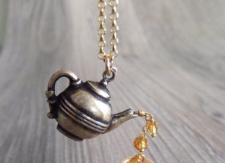 Birthday Gifts Ideas : rubies.work/… www.bkgjewelry.co… Earl Grey Tea Jewelry Necklace, English Ros…