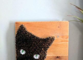 Birthday Gifts Inspiration : Cat String Art Halloween Wall Art Black Cat