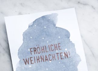 Birthday Gifts Inspiration : DIY Aquarell Weihnachtskarten basteln – eine schöne Geschenkidee für Weihnacht…