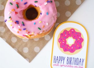 Birthday Gifts Inspiration : Download Free Printable Birthday Donut Gift Tags at artsyfartsymama.com
