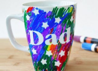 Birthday Gifts Inspiration : Father’s Day Scribble Mug | DIY Fathers Day Gift Ideas from Kids | DIY Birthda…