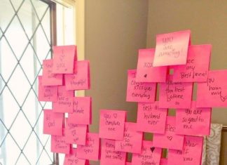 Birthday Gifts Inspiration : Heart notes on a mirror! Click through for 35 amazing, over-the-top Valentine’s …