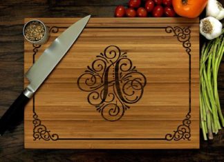 Birthday Gifts Inspiration : Personalized Cutting Board, Personalized Wedding Gift, Laser Engraved, Initial w…