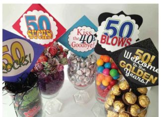 Birthday Gifts Inspiration : Very clever centerpiece ideas for milestone birthdays! Use these ideas for 30, …
