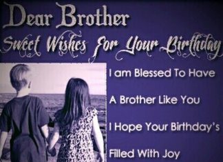 Happy Birthday Brother : Dear brother sweet wishes for your Birthday