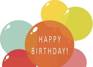 Happy Birthday Brother : Joyeux anniversaire ballons – Illustration vectorielle