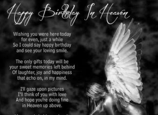 Happy Birthday Wiches : Birthday Wishes In Heaven Poem