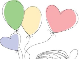 Happy Birthday Wiches : Girl with balloons birthday