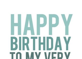 Happy Birthday Wiches : HAPPY BIRTHDAY CARD Blue and Grey Typography by BubbyAndBean #birthdayquotes