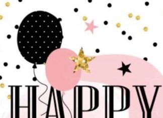 Happy Birthday Wiches : Happy Birthday Greeting. Pink Black Sparkle