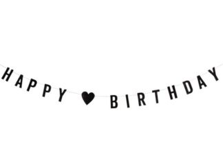 Happy Birthday Wiches : Slinger “Happy birthday” zwart