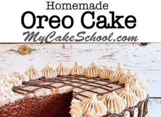 Birthday Cake : The BEST Oreo Cake recipe by MyCakeSchool.com! Moist chocolate cake layers with …
