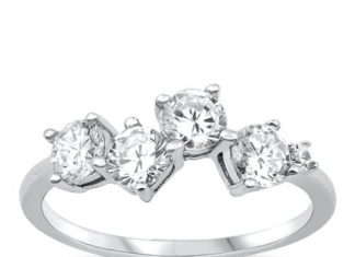 Birthday Gifts Ideas : A Perfect 4.2TCW Russian Lab Diamond Cluster Journey Ring