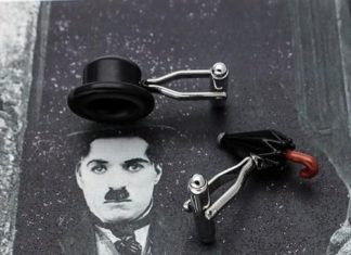 Birthday Gifts Ideas : Charlie Chaplin's Hat & Umbrella French Links