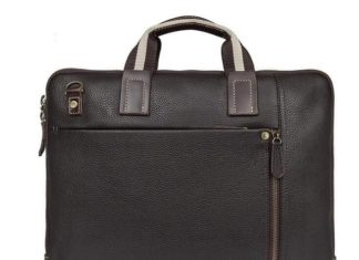 Birthday Gifts Ideas : Genuine Leather Men's Business Laptop Briefcases Portfolio Crossbody Bag