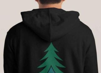 Birthday Gifts Ideas : Handscreened Cotton Camping Hoodie
