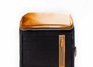 Birthday Gifts Ideas : SOHO Leather Trim Black Backpack Organizer