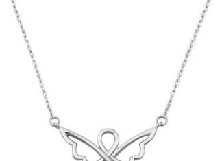 Birthday Gifts Ideas : Sterling Silver Angel Infinity Pendant Necklace