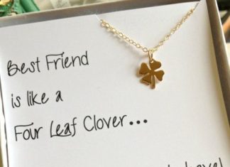 Birthday Gifts Inspiration : Four Leaf Clover Necklace, Best Friend Gift, Christmas Gift For Best Friend , Sh…