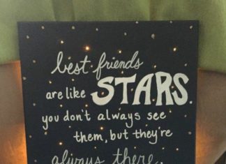 Birthday Gifts Inspiration : tableau noir avec une citation sir l amitié, cadeau a fabriquer pour sa meilleu…