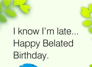 Birthday Quotes : Happy Belated Birthday Snail Card