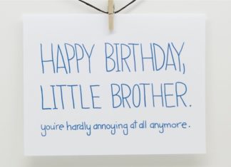Happy Birthday Brother : Funny Happy Birthday – Little Brother. You're Hardly Annoying At All Anymor…