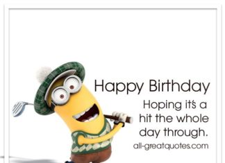 Happy Birthday Brother : Happy Birthday – Hoping it’s a hit the whole day through. | Golf Birthday Card