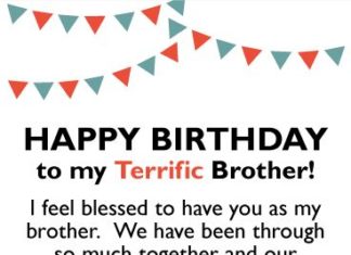 Happy Birthday Brother : I Feel Blessed – Happy Birthday Card for Brother: Wish your terrific brother a h…