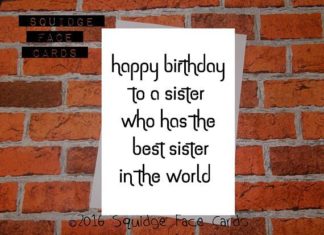 Happy Birthday Brother : Simple black printed text – happy birthday to a sister who has the best sister i…