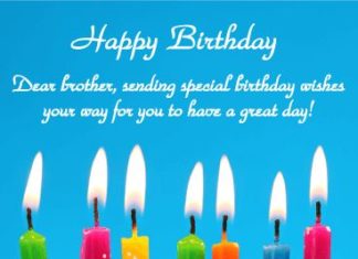 Happy Birthday Brother : Special Wishes – Happy Birthday Card for Brother: Send a bright and colorful bir…