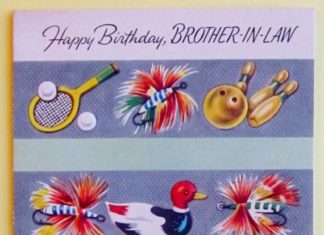 Happy Birthday Brother : Vintage Unused Happy Birthday Brother-in-Law Greeting Card Featuring Tennis, Bow…