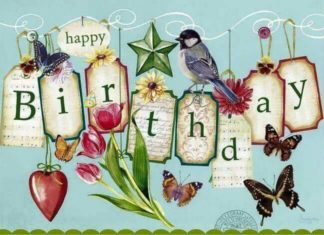 Happy Birthday Wiches : Bird & Butterfly Birthday