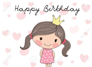 Happy Birthday Wiches : Carte d'anniversaire heureux avec la petite princesse mignonne Banque d'…