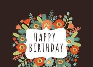 Happy Birthday Wiches : Floral birthday card