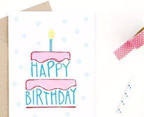 Happy Birthday Wiches : Hand-drawn design printed on 100% recycled, post-consumer paper. Comes with enve…