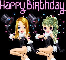 Happy Birthday Wiches : Happy Birthday Dance Animated | happy birthday dancing girls caberet animated gi…