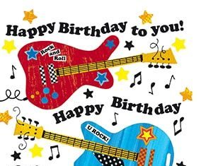 Happy Birthday Wiches : Happy Birthday Guitars Card