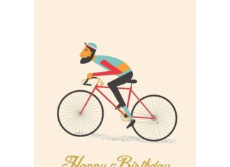 Happy Birthday Wiches : Le Bicycle Happy Birthday Card