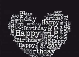 Happy Birthday Wiches : black and white happy birthday heart isolated vector illustration photo