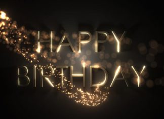 Happy Birthday Wiches : hb lights.jpg // happy birthday / noir / or