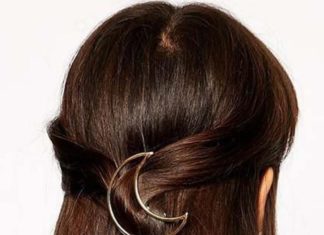 Birthday Gifts Ideas : Celebrity Trending Gold Half Moon Hair Pin Wedding Barrette